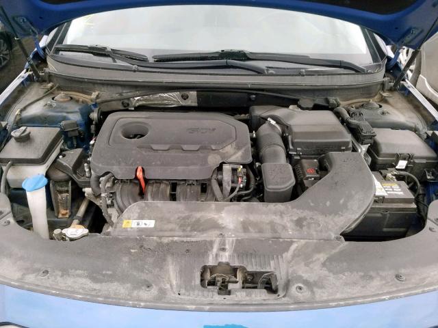 5NPE34AF4GH322516 - 2016 HYUNDAI SONATA SPO BLUE photo 7