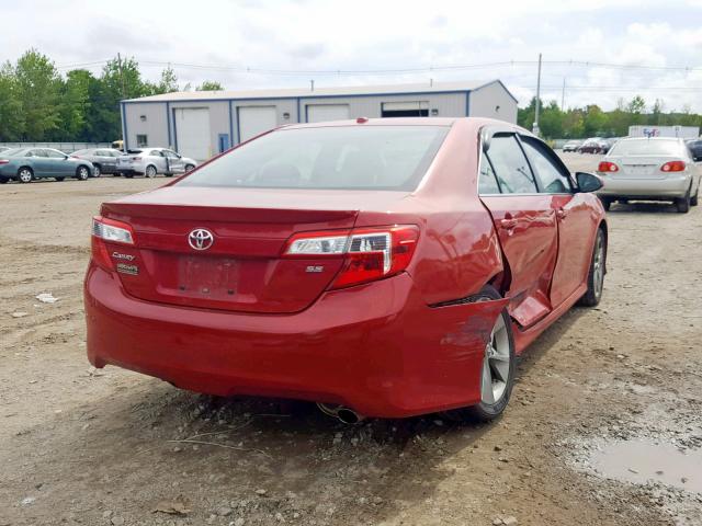 4T1BF1FK0CU627179 - 2012 TOYOTA CAMRY BASE RED photo 4