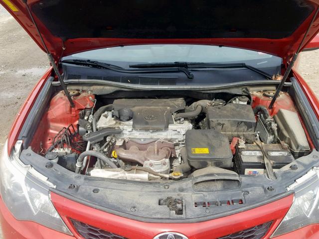 4T1BF1FK0CU627179 - 2012 TOYOTA CAMRY BASE RED photo 7