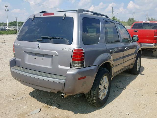 4M2YU91157KJ18363 - 2007 MERCURY MARINER LU GRAY photo 4