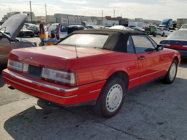 1G6VS3386NU125557 - 1992 CADILLAC ALLANTE RED photo 4