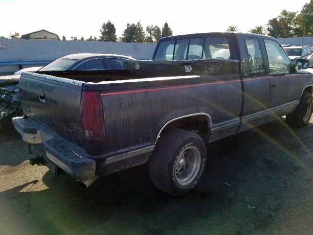 2GTEC19K7N1502930 - 1992 GMC SIERRA C15 BLACK photo 4