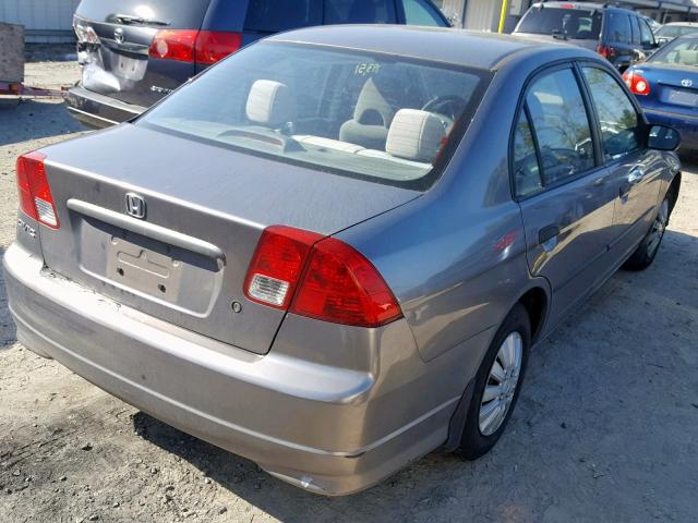 1HGES16355L025622 - 2005 HONDA CIVIC DX V GRAY photo 4