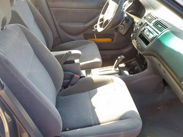 1HGES16355L025622 - 2005 HONDA CIVIC DX V GRAY photo 5