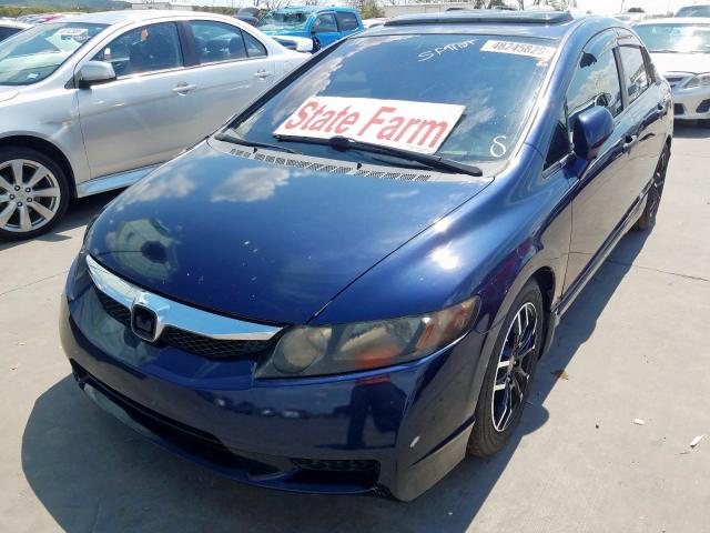 19XFA16869E009803 - 2009 HONDA CIVIC EX BLUE photo 2