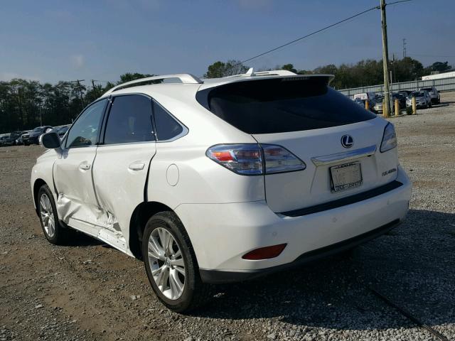 JTJBC1BA8C2435205 - 2012 LEXUS RX 450 WHITE photo 3