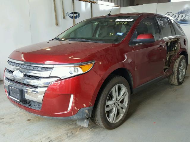 2FMDK3KC5DBA18238 - 2013 FORD EDGE LIMIT RED photo 2