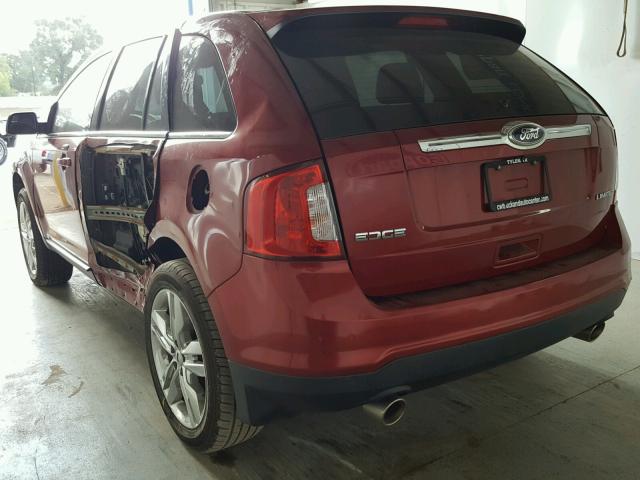 2FMDK3KC5DBA18238 - 2013 FORD EDGE LIMIT RED photo 3