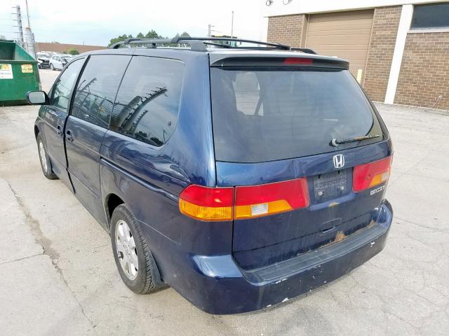 5FNRL18073B037917 - 2003 HONDA ODYSSEY EX BLUE photo 3