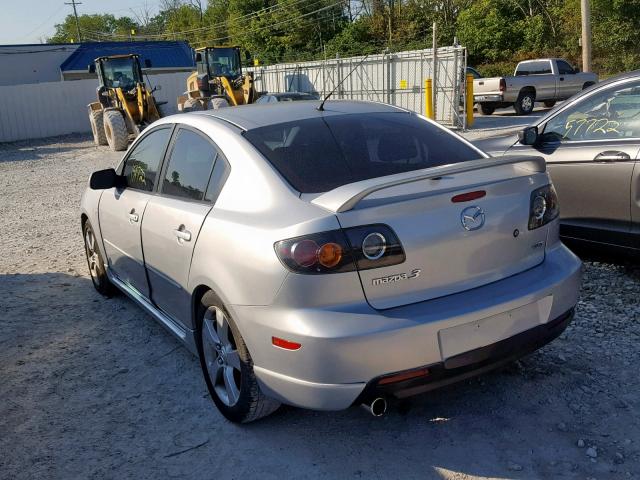 JM1BK323851267321 - 2005 MAZDA 3 S SILVER photo 3