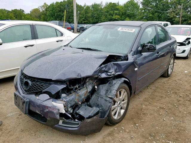 JM1BK32G281802313 - 2008 MAZDA 3 I GRAY photo 2