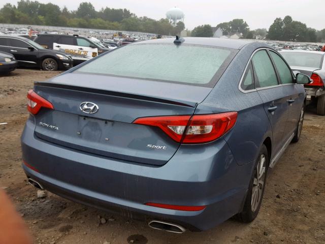 5NPE34AFXHH553454 - 2017 HYUNDAI SONATA SPO BLUE photo 4