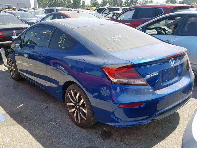 2HGFG3B07FH502837 - 2015 HONDA CIVIC EXL 蓝色 照片 3