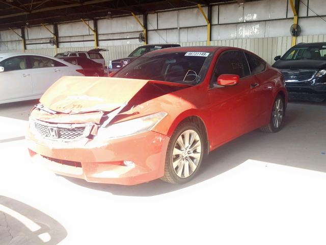 1HGCS228X8A003887 - 2008 HONDA ACCORD EXL RED photo 2