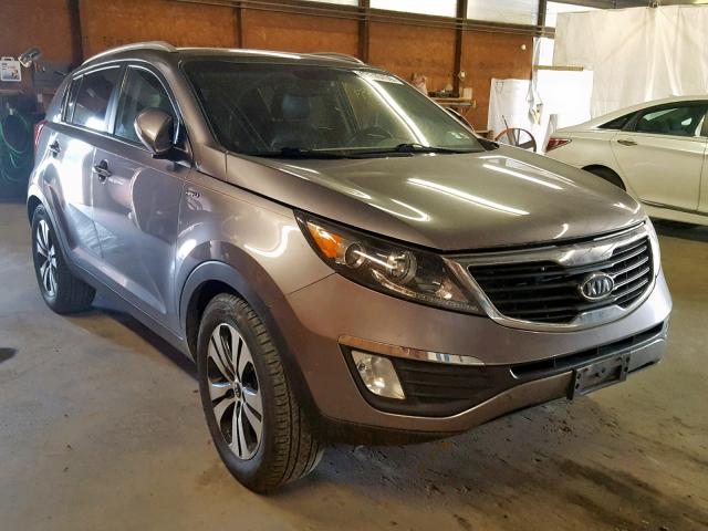 KNDPCCA22C7228665 - 2012 KIA SPORTAGE E GRAY photo 1