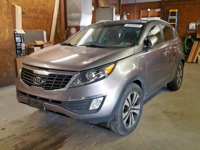 KNDPCCA22C7228665 - 2012 KIA SPORTAGE E GRAY photo 2