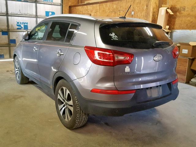 KNDPCCA22C7228665 - 2012 KIA SPORTAGE E GRAY photo 3