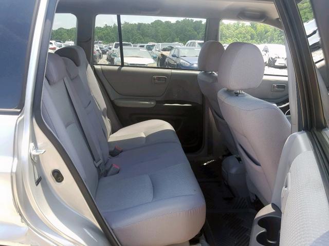 JTEGP21A260119279 - 2006 TOYOTA HIGHLANDER SILVER photo 6