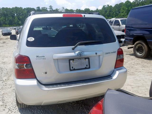 JTEGP21A260119279 - 2006 TOYOTA HIGHLANDER SILVER photo 9