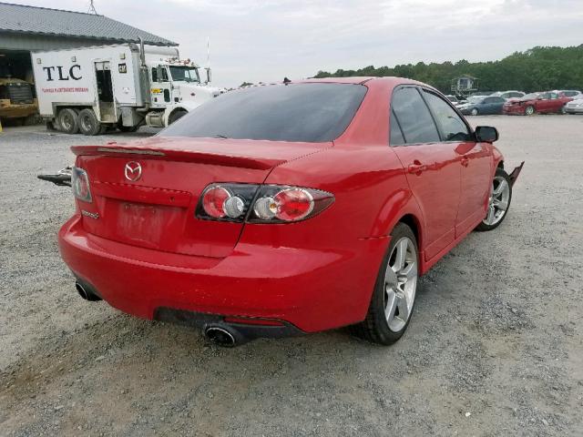 JM1GG12L661104308 - 2006 MAZDA SPEED 6 RED photo 4