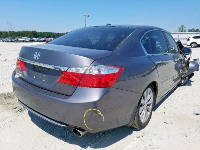 1HGCR2F85DA153602 - 2013 HONDA ACCORD EXL GRAY photo 4