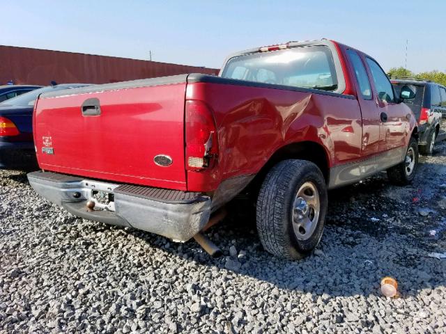 1FTRX17212NA01681 - 2002 FORD F150 RED photo 4