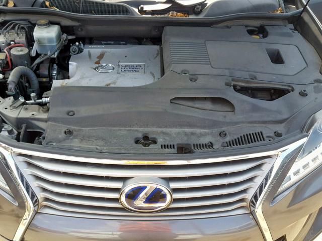 JTJZB1BA3D2007626 - 2013 LEXUS RX 450 GRAY photo 7