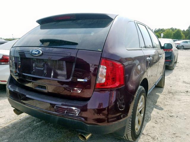 2FMDK3JCXBBA90003 - 2011 FORD EDGE SEL BURGUNDY photo 4