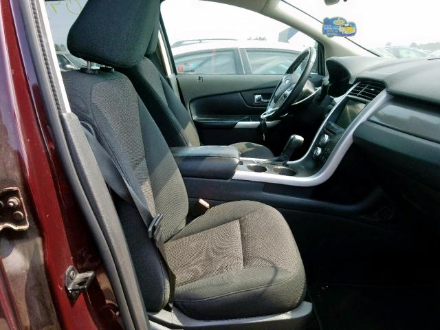 2FMDK3JCXBBA90003 - 2011 FORD EDGE SEL BURGUNDY photo 5