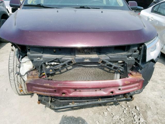 2FMDK3JCXBBA90003 - 2011 FORD EDGE SEL BURGUNDY photo 9