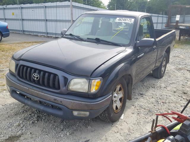 5TENL42N11Z869396 - 2001 TOYOTA TACOMA BLACK photo 2