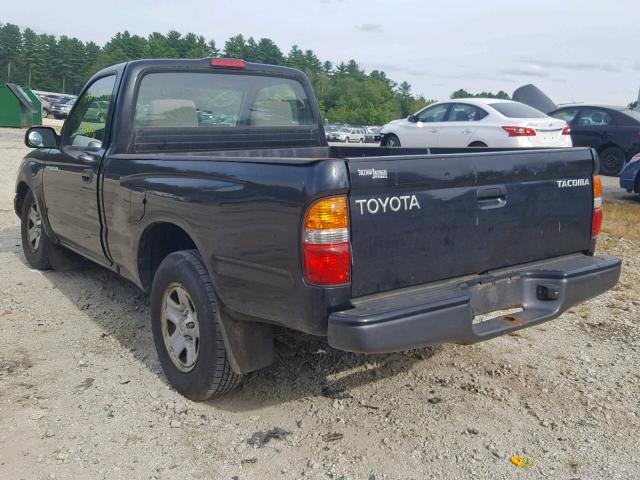 5TENL42N11Z869396 - 2001 TOYOTA TACOMA BLACK photo 3