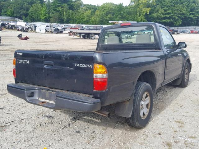 5TENL42N11Z869396 - 2001 TOYOTA TACOMA BLACK photo 4