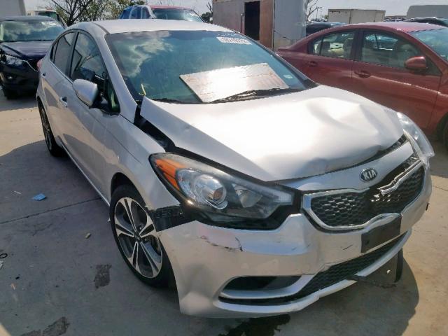 KNAFX4A88E5099773 - 2014 KIA FORTE EX SILVER photo 1