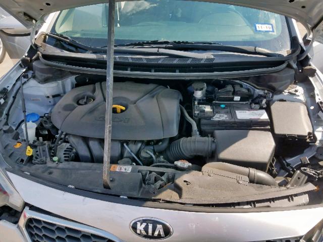 KNAFX4A88E5099773 - 2014 KIA FORTE EX SILVER photo 7