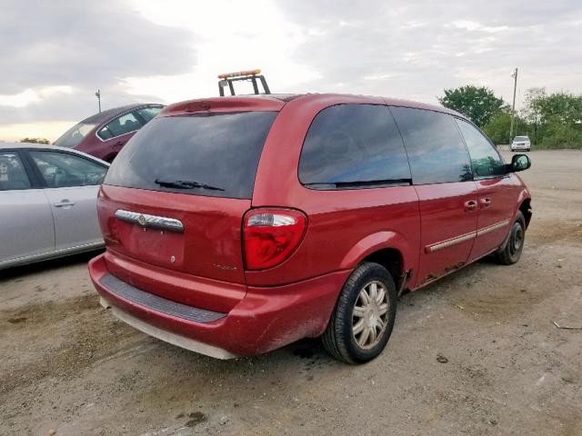 2A4GP54L86R626867 - 2006 CHRYSLER TOWN & COU RED photo 4