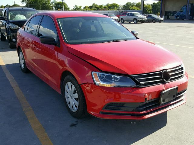 3VW2K7AJ3FM258910 - 2015 VOLKSWAGEN JETTA BASE RED photo 1