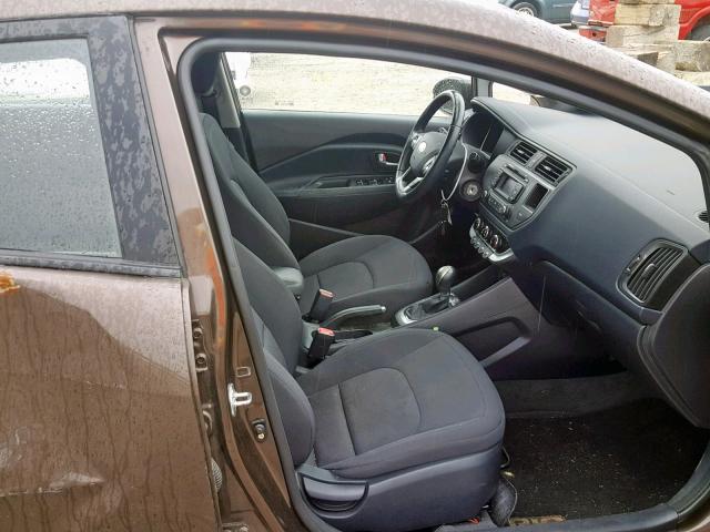 KNADN5A37C6730978 - 2012 KIA RIO EX BROWN photo 5