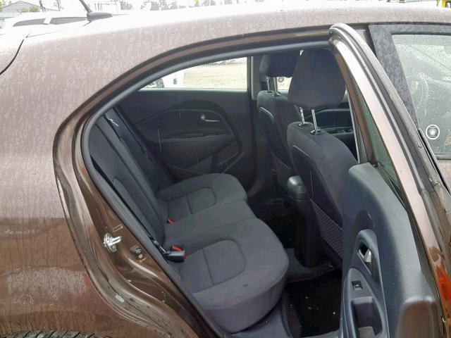 KNADN5A37C6730978 - 2012 KIA RIO EX BROWN photo 6