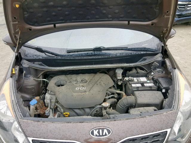 KNADN5A37C6730978 - 2012 KIA RIO EX BROWN photo 7