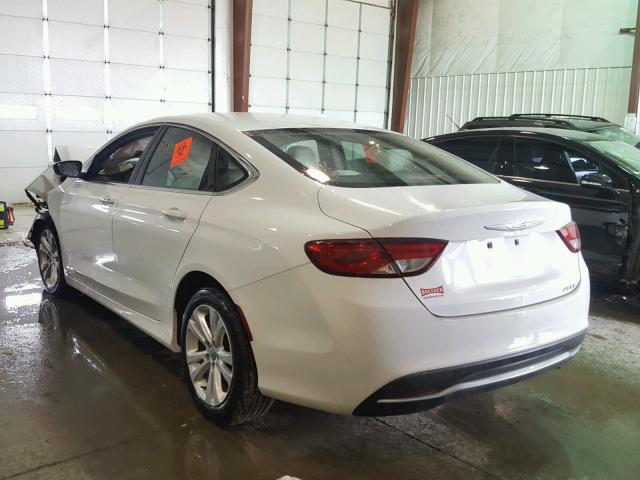 1C3CCCAB5FN503125 - 2015 CHRYSLER 200 LIMITE WHITE photo 3