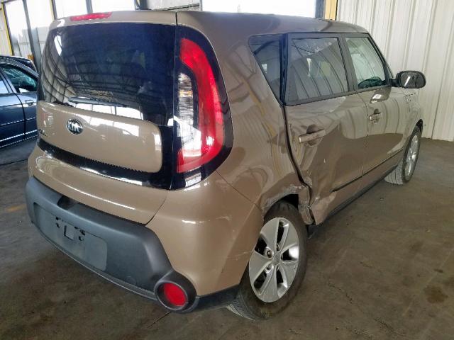 KNDJN2A28G7292130 - 2016 KIA SOUL TAN photo 4