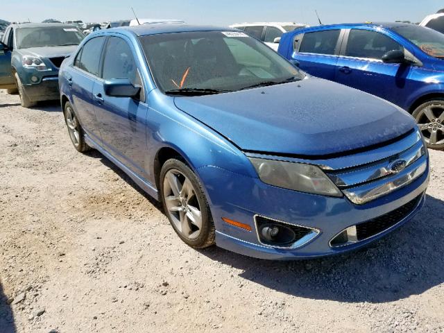 3FAHP0KC0AR100676 - 2010 FORD FUSION SPO BLUE photo 1