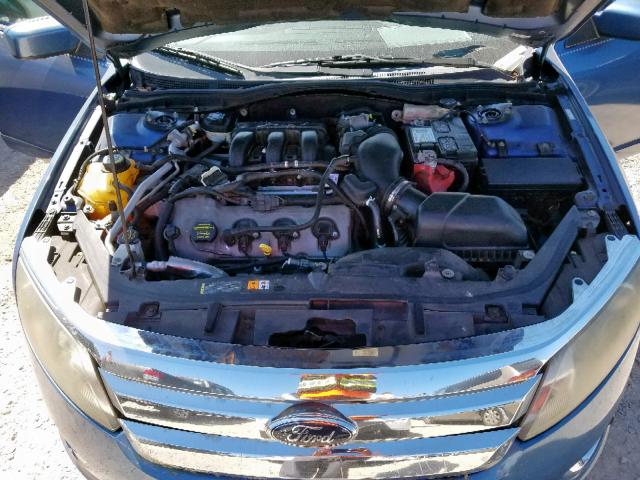 3FAHP0KC0AR100676 - 2010 FORD FUSION SPO BLUE photo 7