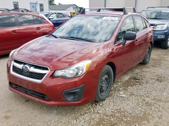 JF1GPAA67EH330039 - 2014 SUBARU IMPREZA RED photo 2