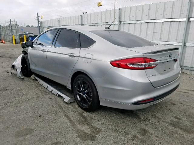 3FA6P0G71JR211689 - 2018 FORD FUSION S SILVER photo 3