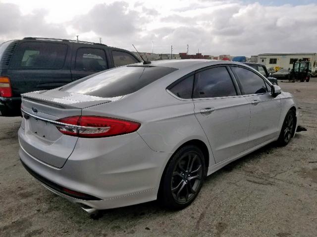 3FA6P0G71JR211689 - 2018 FORD FUSION S SILVER photo 4