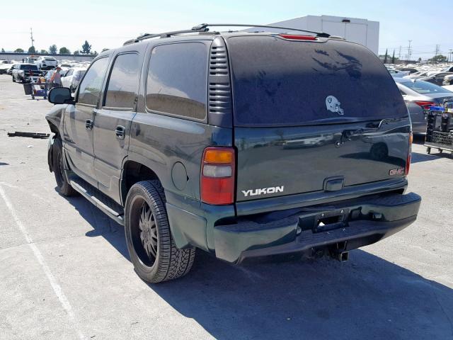 1GKEK63U02J171852 - 2002 GMC DENALI GREEN photo 3