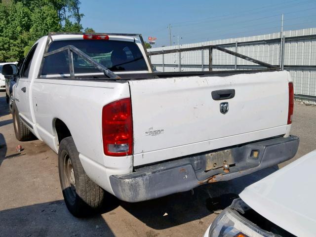 1D7HA16K05J526943 - 2005 DODGE RAM 1500 S WHITE photo 3