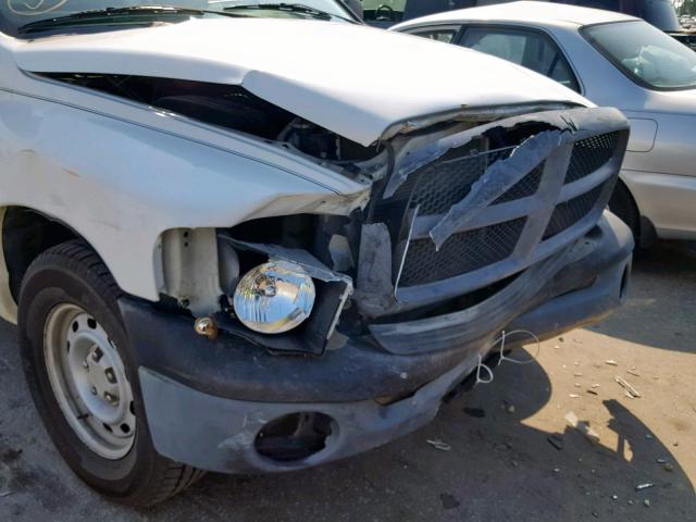 1D7HA16K05J526943 - 2005 DODGE RAM 1500 S WHITE photo 9